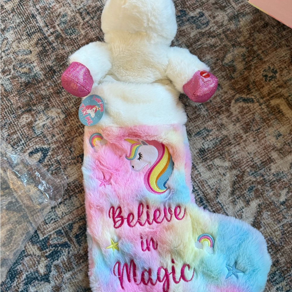 Unicorn Believe in Magic Singing Stocking
